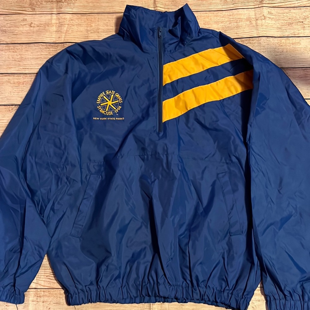 Men’s Vintage 1994 Empire State Games qtr zip lightweight pull over jacket Large